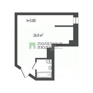 1-к квартира, вторичка, 28м2, -2/16 этаж