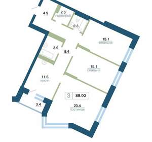 3-к квартира, вторичка, 89м2, 7/24 этаж