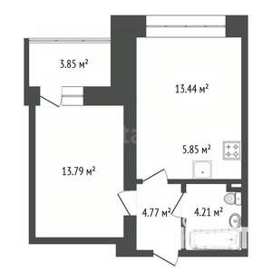 2-к квартира, вторичка, 42м2, 8/8 этаж