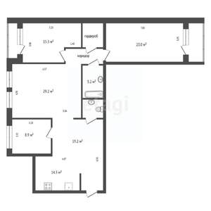 4-к квартира, вторичка, 79м2, 2/5 этаж