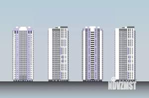 2-к квартира, строящийся дом, 62м2, 21/25 этаж