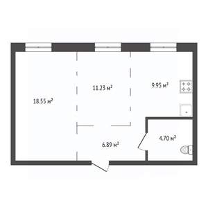 2-к квартира, вторичка, 51м2, 4/15 этаж