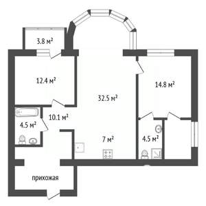 3-к квартира, вторичка, 95м2, 9/17 этаж