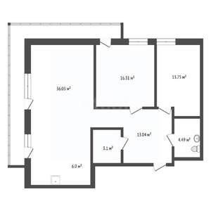 2-к квартира, вторичка, 98м2, 9/21 этаж