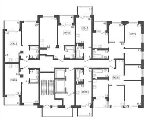 2-к квартира, строящийся дом, 46м2, 3/19 этаж
