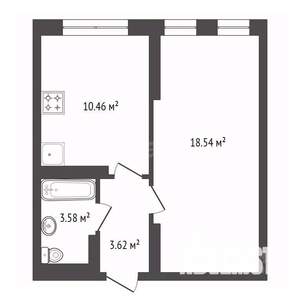 1-к квартира, вторичка, 37м2, 12/22 этаж