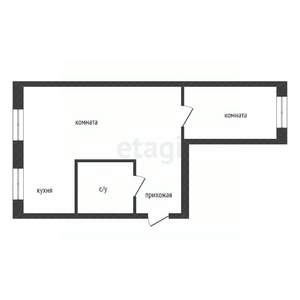 2-к квартира, вторичка, 45м2, 1/5 этаж