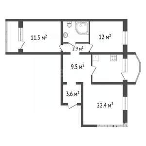 3-к квартира, вторичка, 80м2, 10/10 этаж