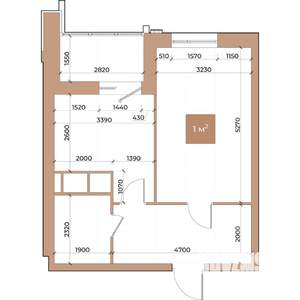 1-к квартира, строящийся дом, 42м2, 2/24 этаж