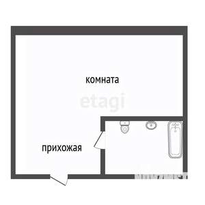 Студия квартира, вторичка, 18м2, 1/16 этаж