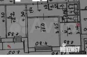 2-к квартира, вторичка, 52м2, 2/9 этаж