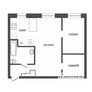 2-к квартира, вторичка, 45м2, 2/5 этаж