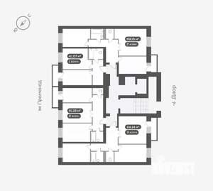 2-к квартира, вторичка, 69м2, 7/16 этаж