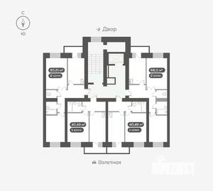 2-к квартира, вторичка, 59м2, 9/16 этаж