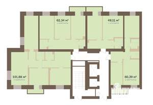 3-к квартира, вторичка, 101м2, 2/16 этаж