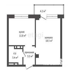1-к квартира, вторичка, 39м2, 18/19 этаж