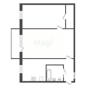 2-к квартира, вторичка, 45м2, 4/5 этаж