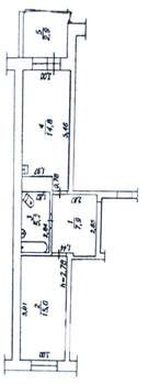 1-к квартира, вторичка, 43м2, 2/16 этаж