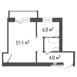 1-к квартира, вторичка, 32м2, 5/5 этаж