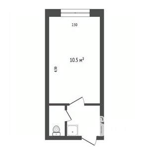 Студия квартира, вторичка, 14м2, 2/5 этаж