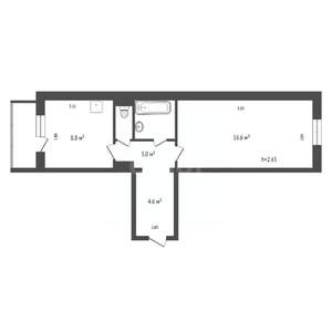 1-к квартира, вторичка, 36м2, 6/14 этаж