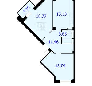 2-к квартира, вторичка, 68м2, 9/9 этаж