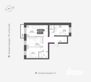 3-к квартира, вторичка, 94м2, 4/15 этаж