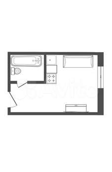 Студия квартира, вторичка, 12м2, 3/9 этаж