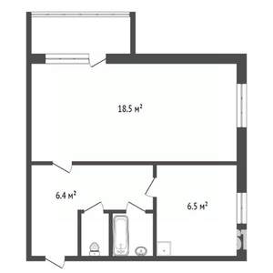 2-к квартира, вторичка, 48м2, 4/5 этаж