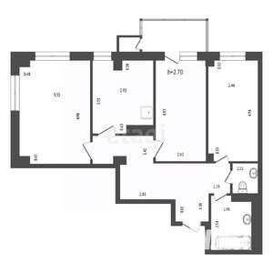 3-к квартира, вторичка, 73м2, 19/20 этаж