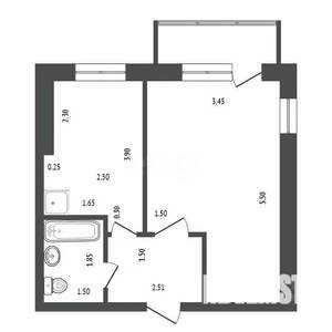 1-к квартира, вторичка, 32м2, 8/9 этаж