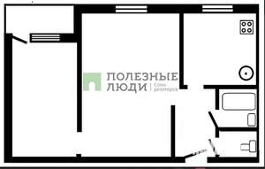 2-к квартира, вторичка, 43м2, 2/9 этаж