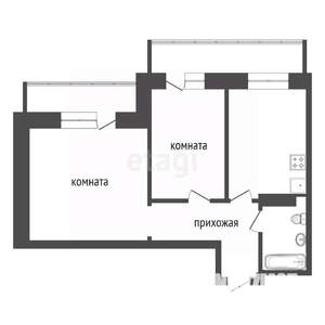 2-к квартира, вторичка, 53м2, 10/25 этаж