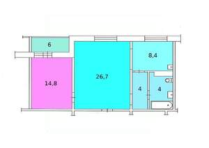 3-к квартира, вторичка, 60м2, 2/10 этаж