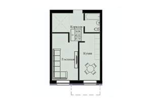 1-к квартира, строящийся дом, 41м2, 3/10 этаж