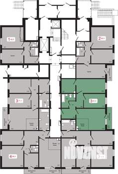 3-к квартира, вторичка, 81м2, 1/17 этаж