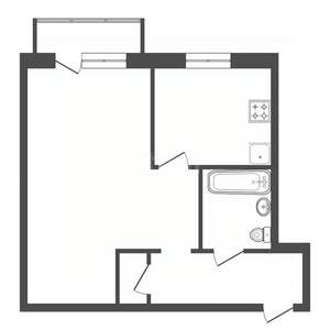 1-к квартира, вторичка, 32м2, 3/5 этаж