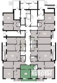 1-к квартира, строящийся дом, 42м2, 14/17 этаж