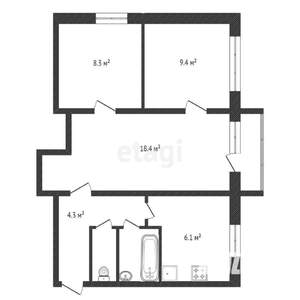 3-к квартира, вторичка, 50м2, 3/5 этаж