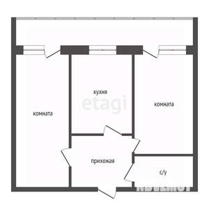 2-к квартира, вторичка, 50м2, 13/25 этаж