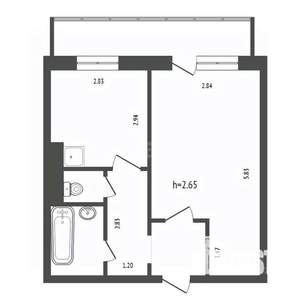 1-к квартира, вторичка, 32м2, 9/14 этаж