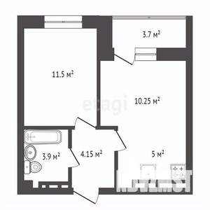 2-к квартира, вторичка, 39м2, 3/17 этаж