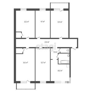 3-к квартира, вторичка, 96м2, 3/5 этаж
