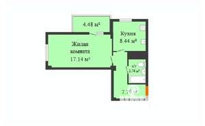 1-к квартира, вторичка, 37м2, 4/17 этаж