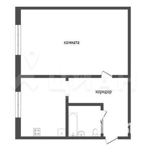 1-к квартира, вторичка, 36м2, 1/5 этаж