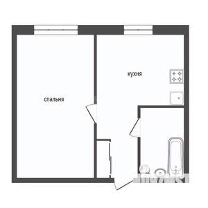 1-к квартира, вторичка, 33м2, 3/9 этаж