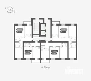 2-к квартира, вторичка, 71м2, 12/16 этаж