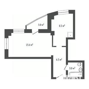 1-к квартира, вторичка, 33м2, 10/18 этаж