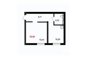 1-к квартира, вторичка, 39м2, 7/18 этаж