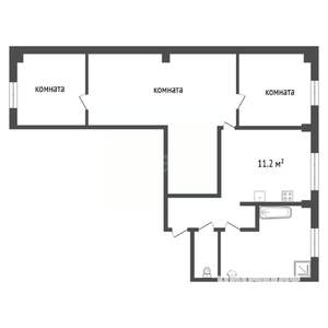 3-к квартира, вторичка, 70м2, 1/5 этаж